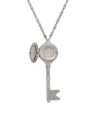Key Locket Pendant Necklace