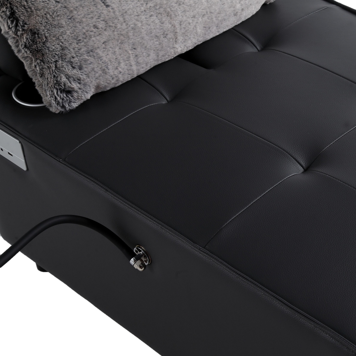 Streamdale Furniture 3 in Sofa bed, Speaker chair, Reclining sleeper sofa bed,Futon with bluetooth speaker 2 Usb port, Phone holder accent chair, Fu