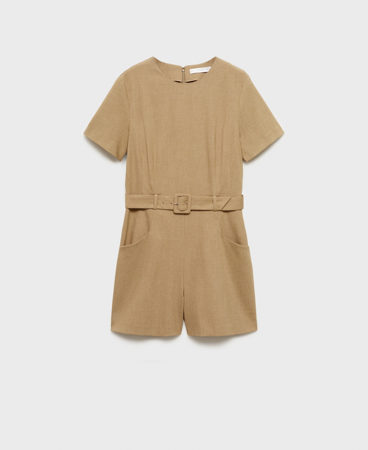 Mango Women's Belt Short Jumpsuit