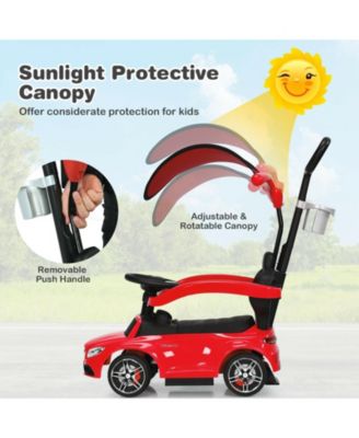 3-in-1 Mercedes Benz Ride-on Toddler Sliding Car-Red