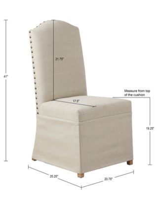 Madison Park Foster Farmhouse Upholstered  High Back Dining Chairs with Skirts. Set of 2