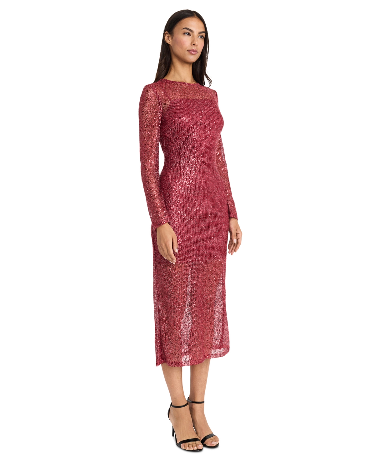 Donna Morgan Women's Sequined Midi Dress