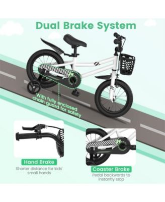 14 Inch Kids Bike with 2 Training Wheels for 3-5 Years Old