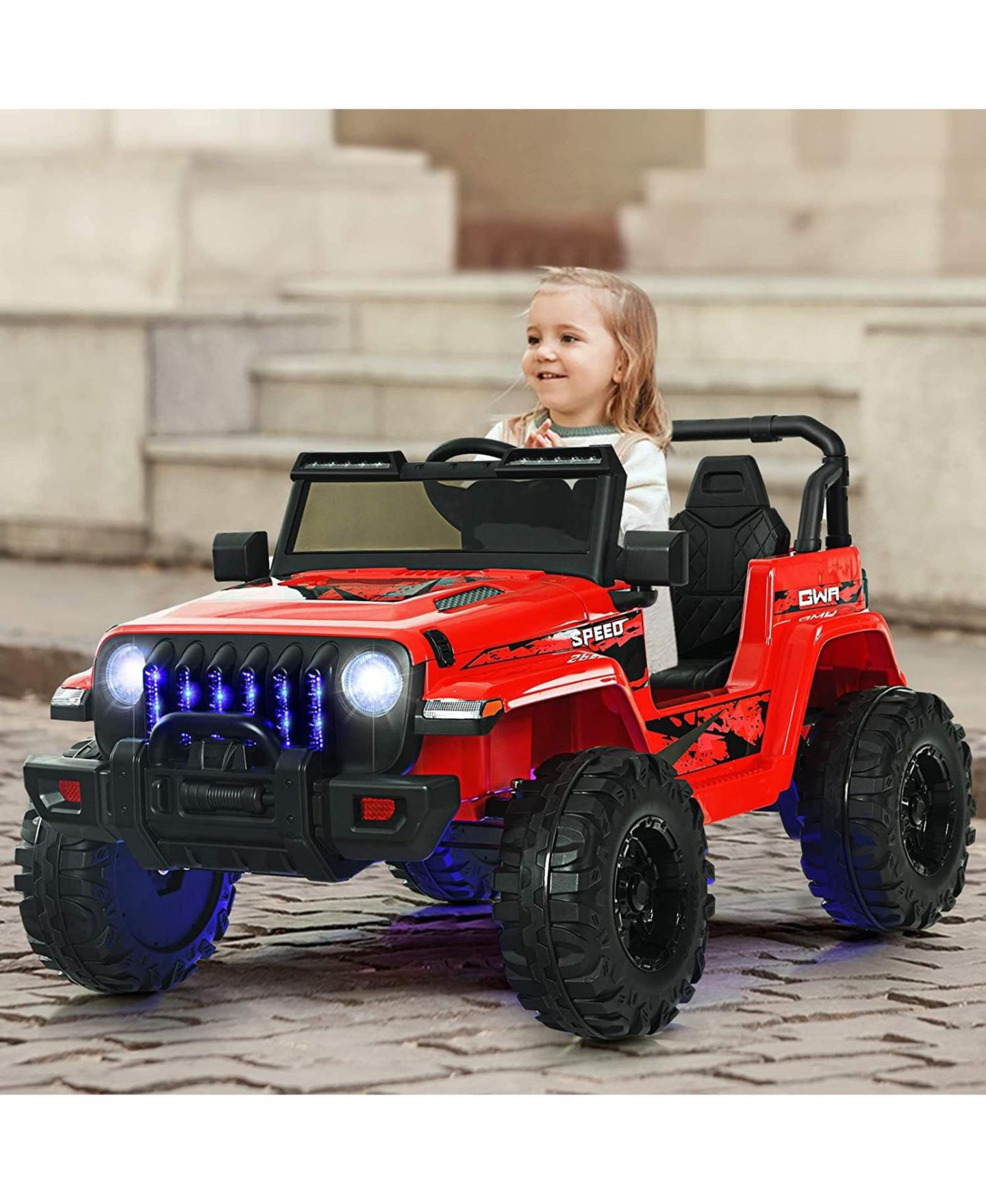 Детская игрушка HONGGE 12V Ride-On Jeep with 2.4G Remote Control and Bluetooth Music, Ages 3-8 — фото 4