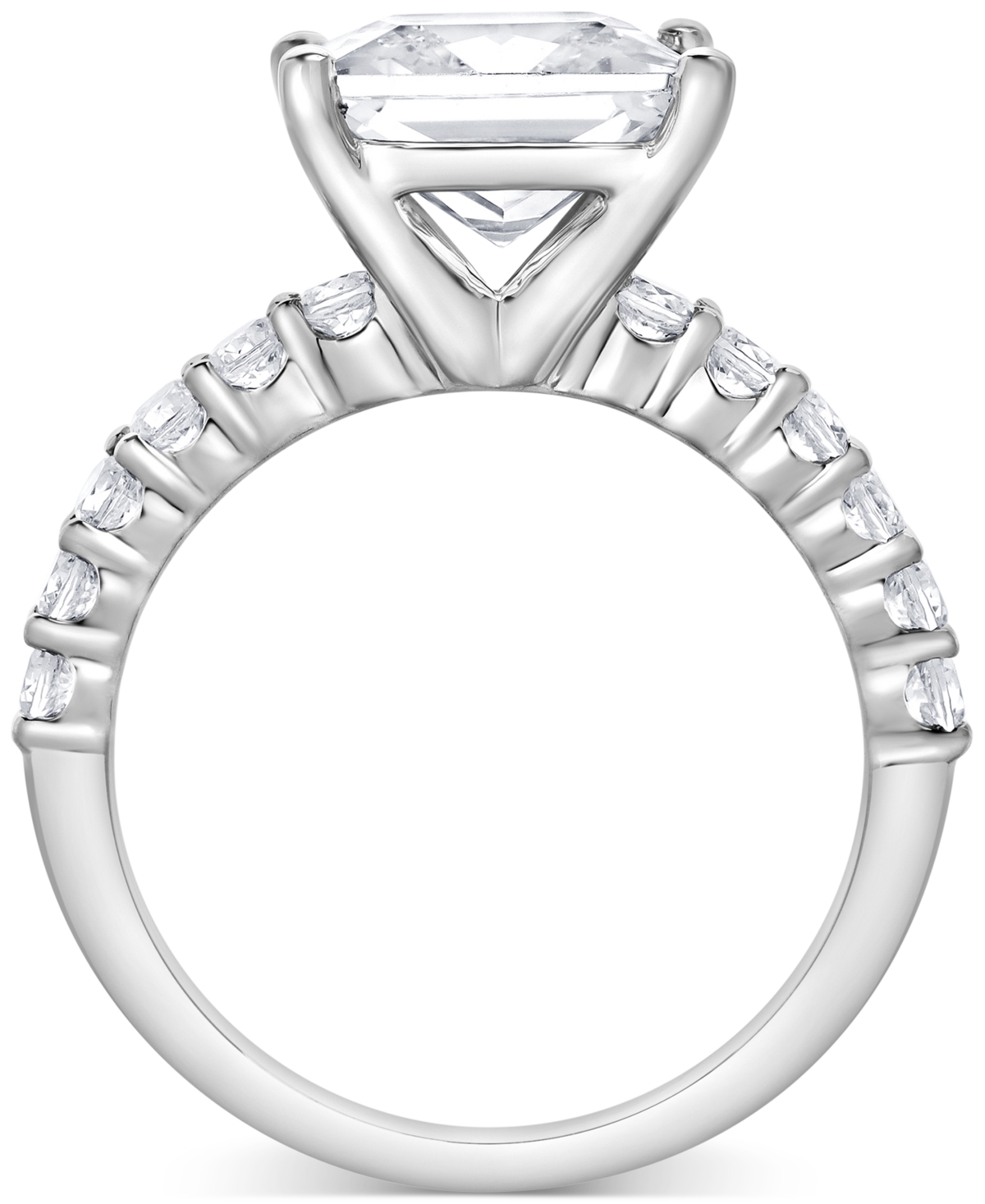 Badgley Mischka Igi Certified Lab Grown Diamond Princess-cut Engagement Ring (4 Ct. T.w.) In 14k White, Yellow Or Ro In White Gold