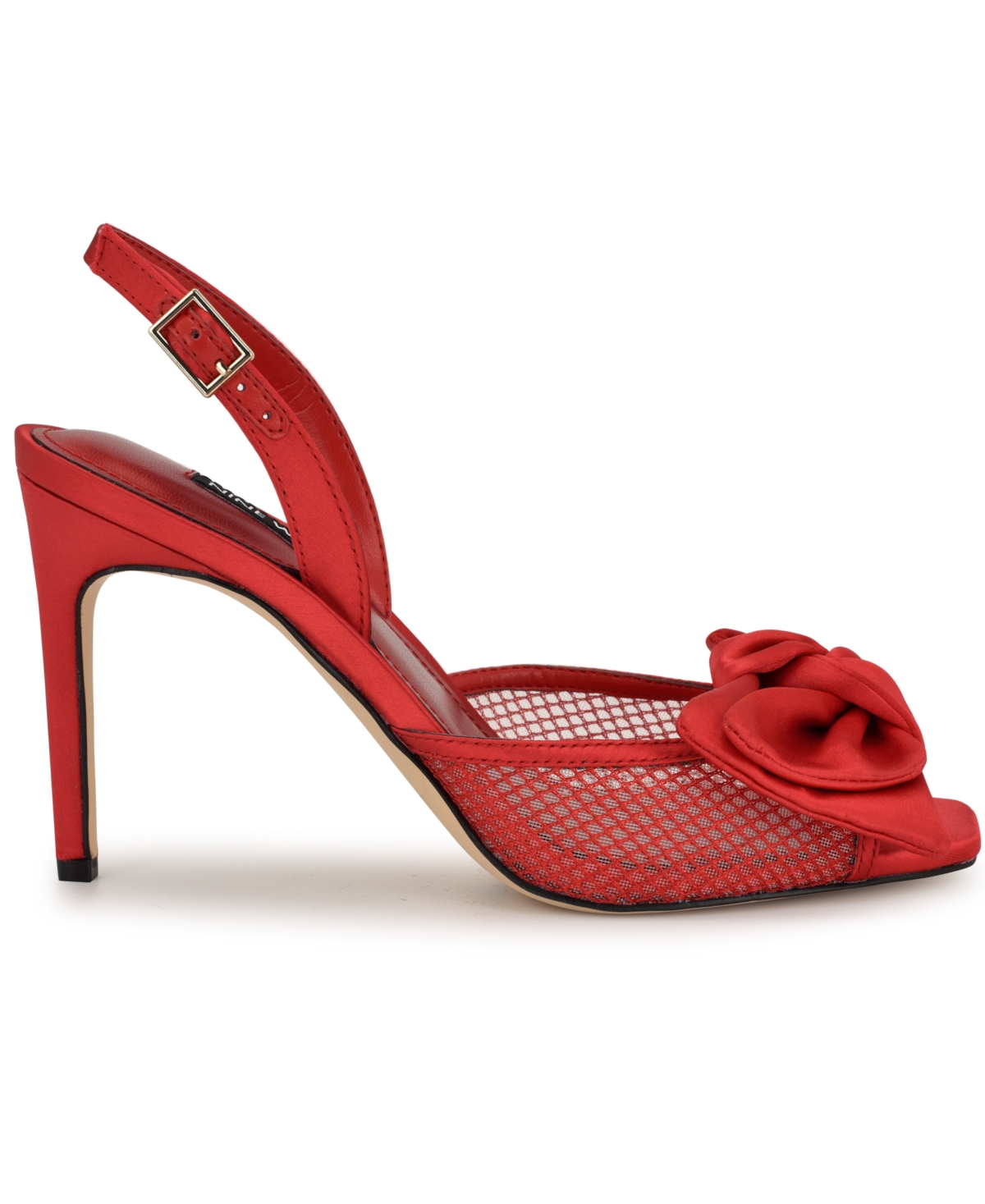 Nine West Women's Gergia Stiletto Heel Open Toe Dress Sandals In Red