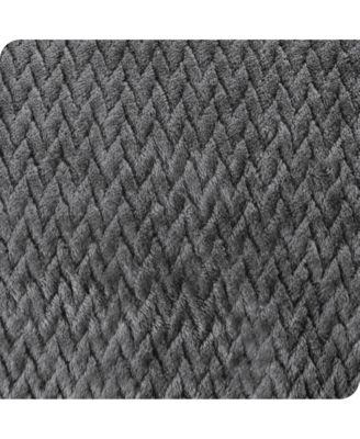 Textured Micro Plush Fleece Blanket, Twin/Twin XL