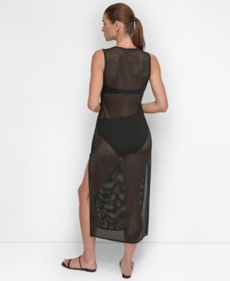 【2025最新作】 Women's DKNY Mesh Macy's - Cover-Up Swim Dress Maxi トップス