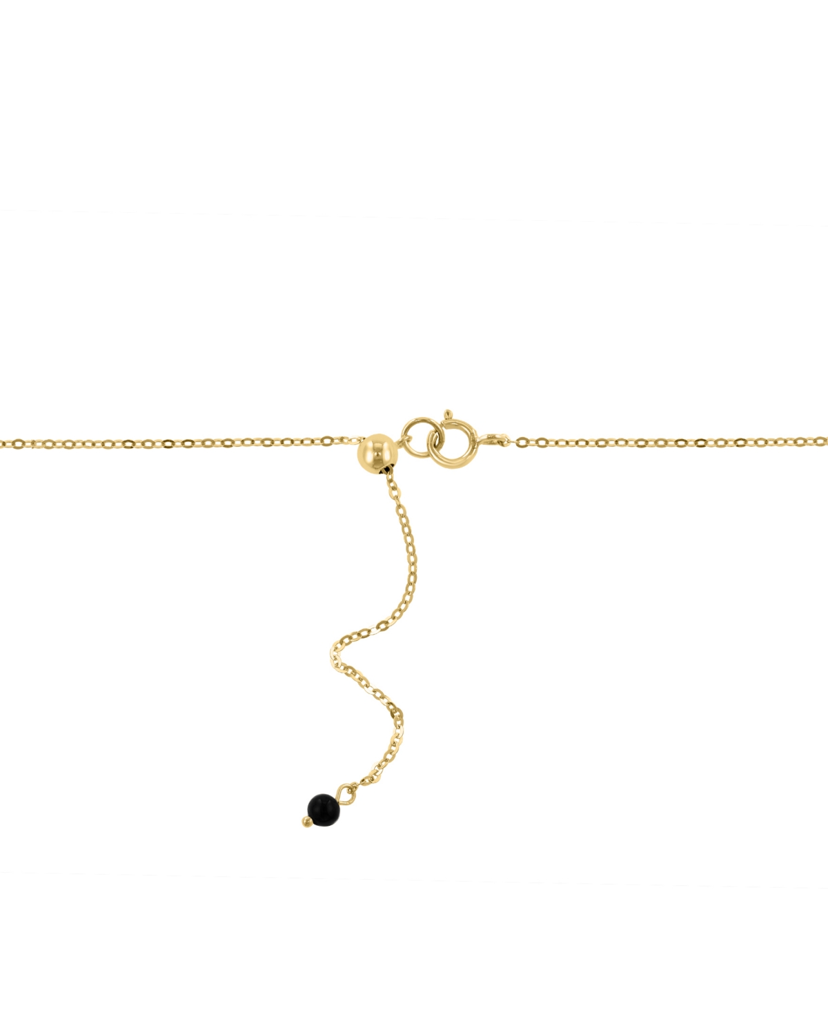 Effy Collection Effy Onyx & Polished Bead Collar Necklace In 14k Gold, 18" +1" Extender In Onyx