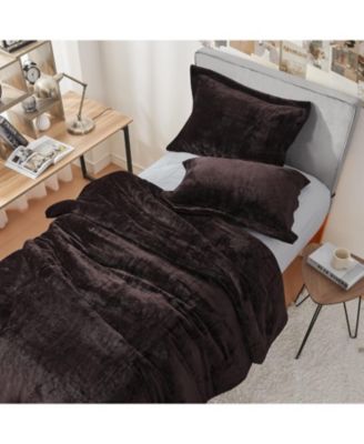 Oversized Comforter Set - The Original Plush - Dark Chocolate , King