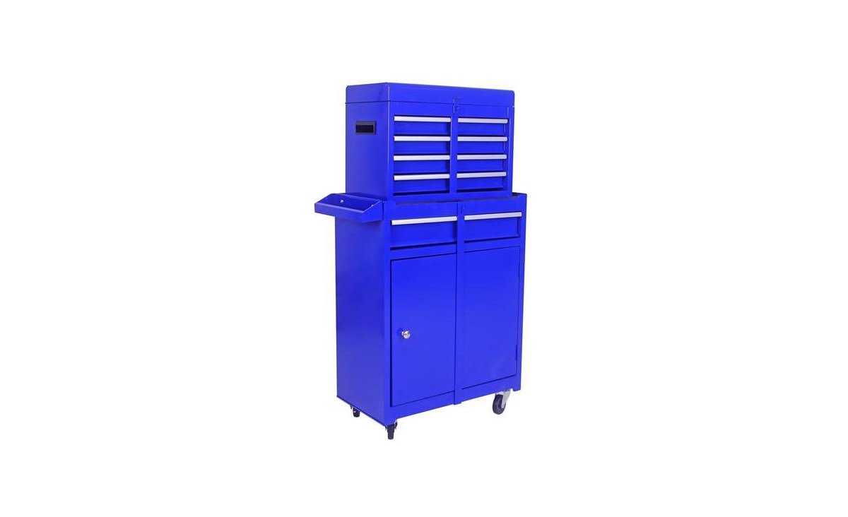 Slickblue Detachable 5-Drawer Tool Chest with Bottom Cabinet and Adjustable Shelf for Organized Storage