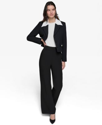Women's Colorblocked Lapel Blazer