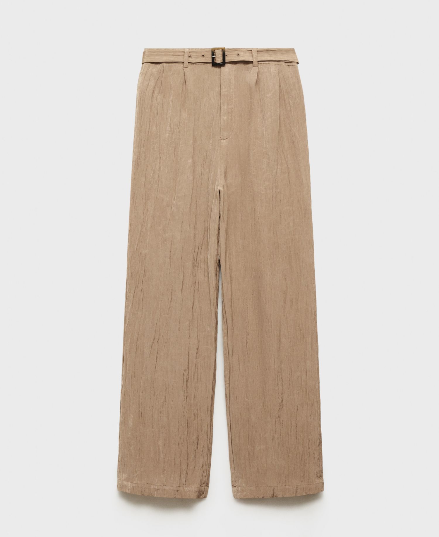 Women's Belt Detail Textured Pants