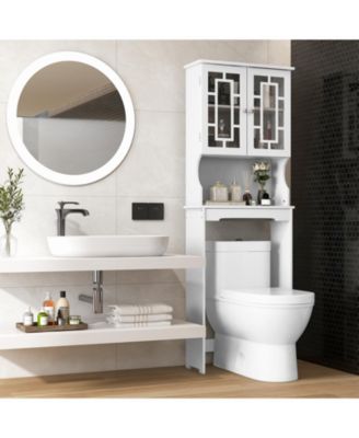 Bathroom Spacesaver Over the Toilet Door Storage Cabinet