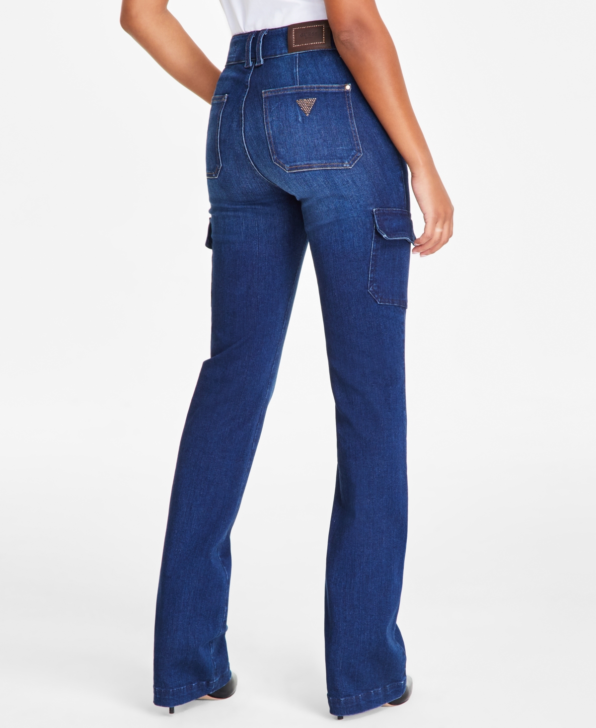Guess Women's Cargo Mini Bootcut Jeans