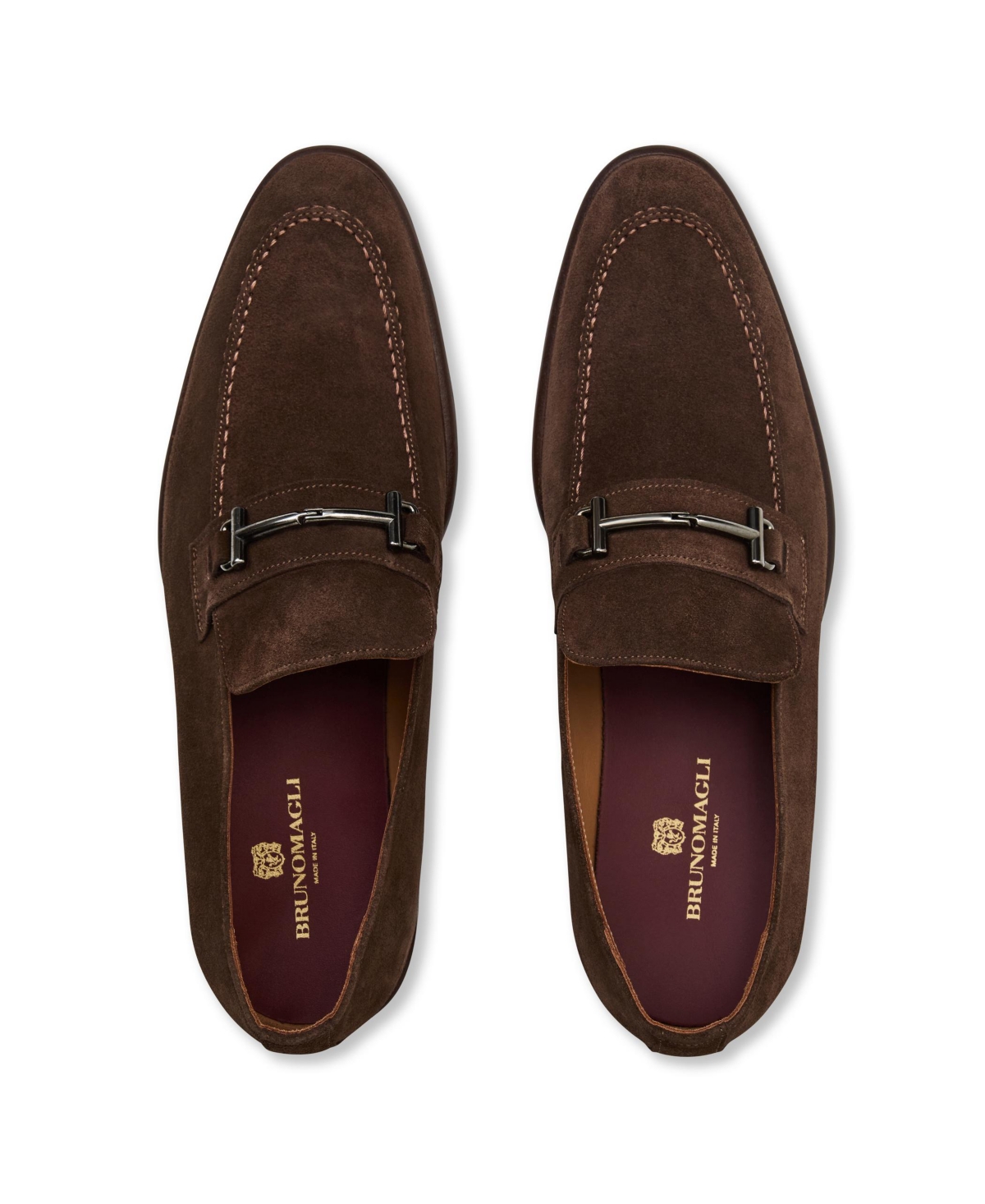 Bruno Magli Sante Bit Loafer In Brown Suede