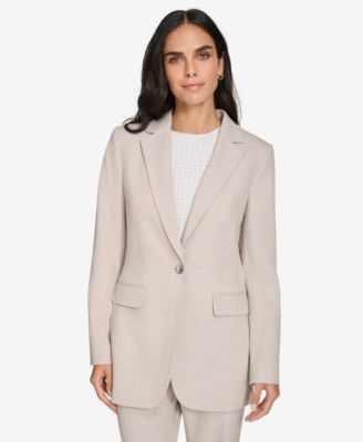 Calvin Klein - Women's Textured One-Button Blazer