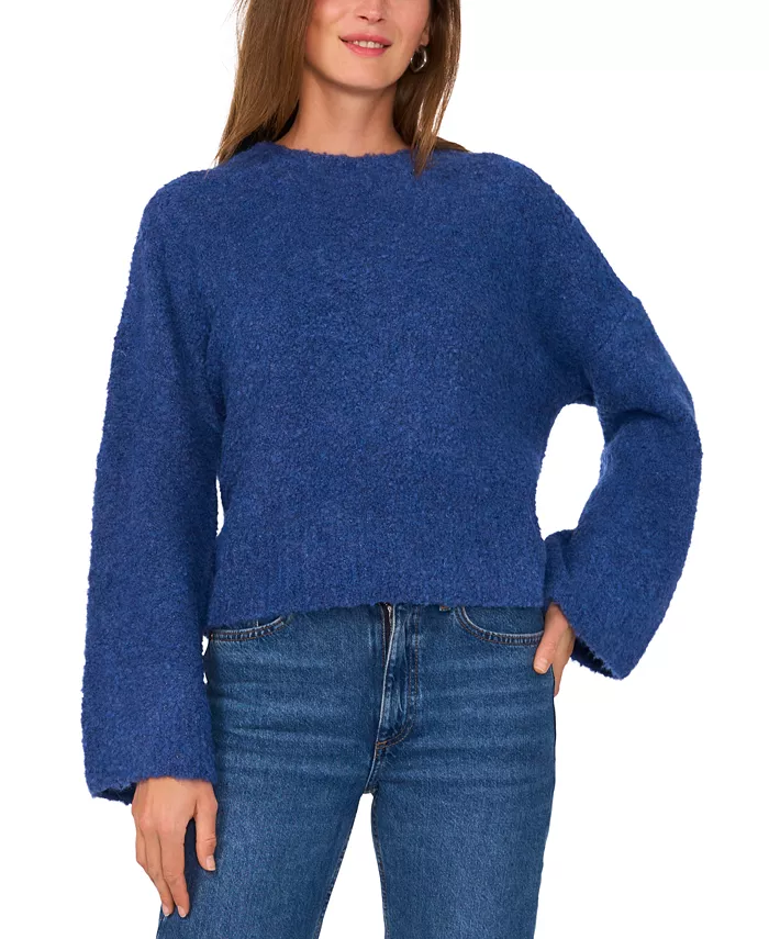 Women's Wide Crewneck Flared-Sleeve Sweater