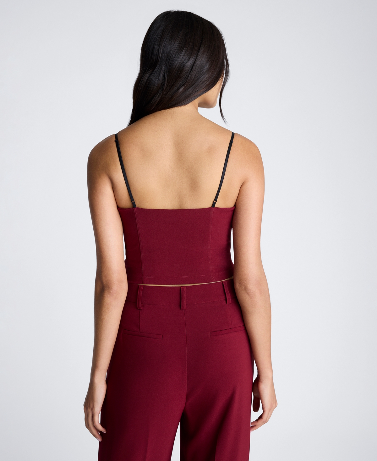 Shop Kenneth Cole Women's Sweetheart Neck Bustier Cami Top In Wineberry
