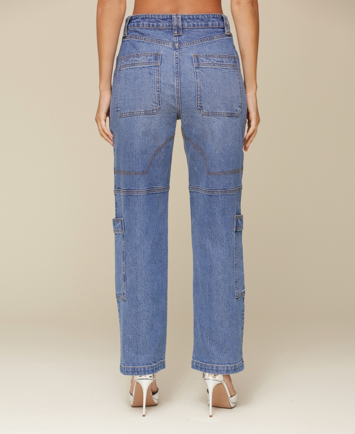 Avec Les Filles Women's Straight Leg Carpenter Jeans In Swan Wash