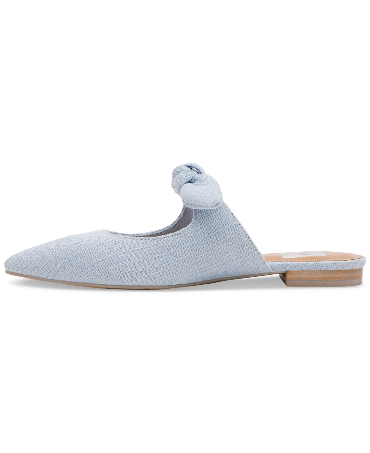 Dv Dolce Vita Women's Christian Bow Knot Mule Slide Flats In Blue Linen