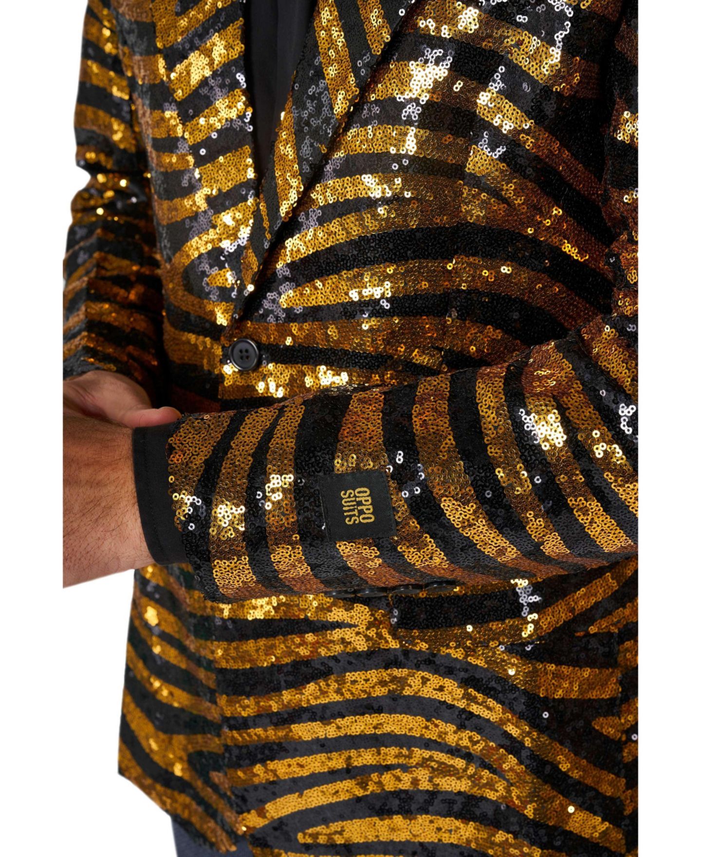 Мужские куртки OppoSuits Party Blazers - Printed Theme Party Jackets, цвет: Золотой — фото 4