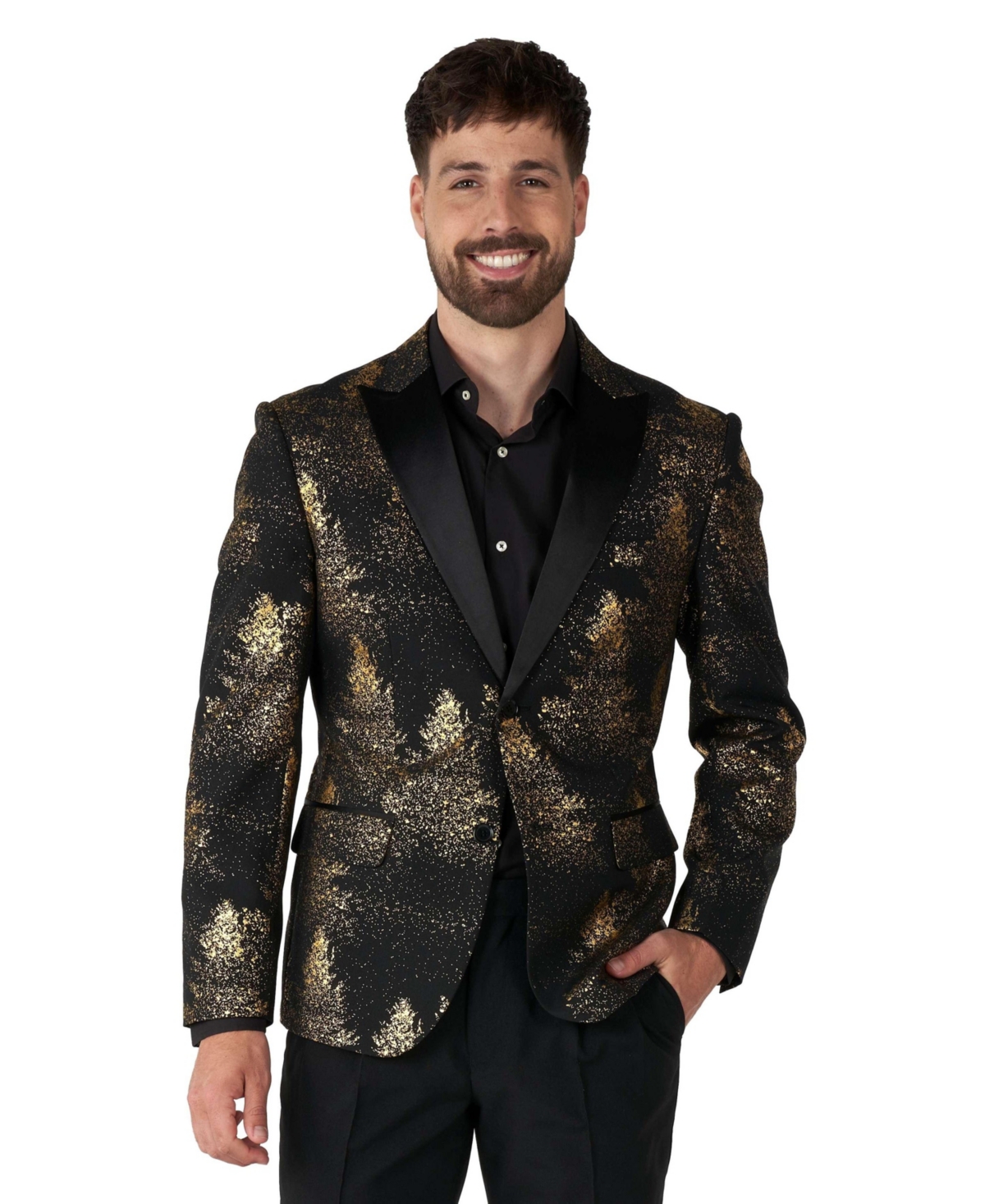 Men's Christmas Blazers - Festive Christmas Jackets - Black