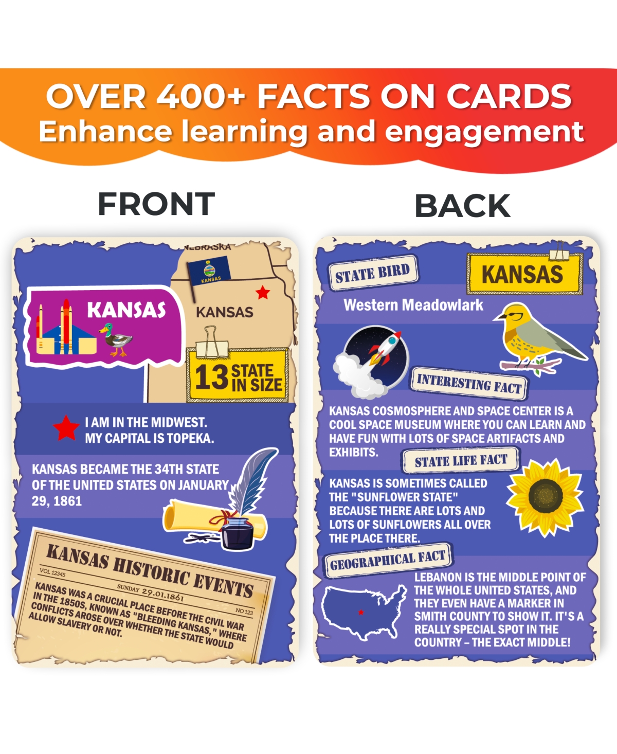 Quokka Pcs Jigsaw Puzzles for Kids Ages 4-6 - 400+ Facts on 50 Flashcards