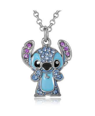 Lilo & Stitch Pave Crystal Pendant Necklace - Cute Character Jewelry