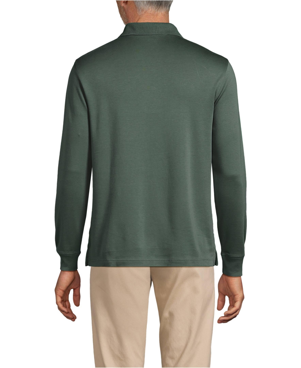 Lands' End Big & Tall Long Sleeve Super Soft Supima Polo Shirt
