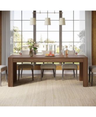 Farmhouse Dining Table for 6-8 People, 78.7-Inch Rectangular Wood Dining Table, Rustic Kitchen Table with Heavy Duty Wood Legs for Dining Room