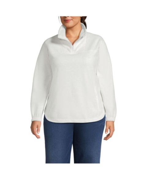 Женские куртки Lands' End Plus Size Luxe Fleece Quarter Zip