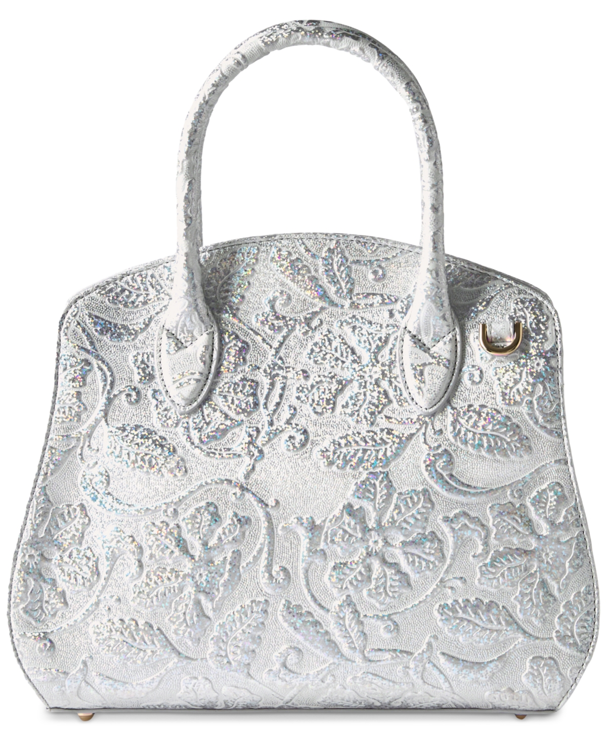 Brahmin RosettaEstonia Medium Leather Satchel - Chrome