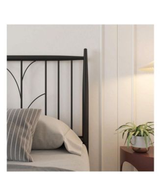 Metal Platform Bed Frame with Headboard, No Box Spring Needed, Slats Support, Easy Assembly, Under-Bed Storage