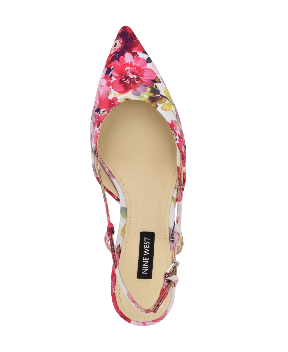 Shop Nine West Women's Rhonda Tapered Heel Slingback Pumps In Pink Tea Party Floral