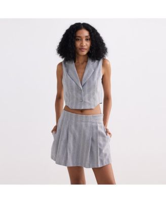 Women's Cotton Tweed Skort