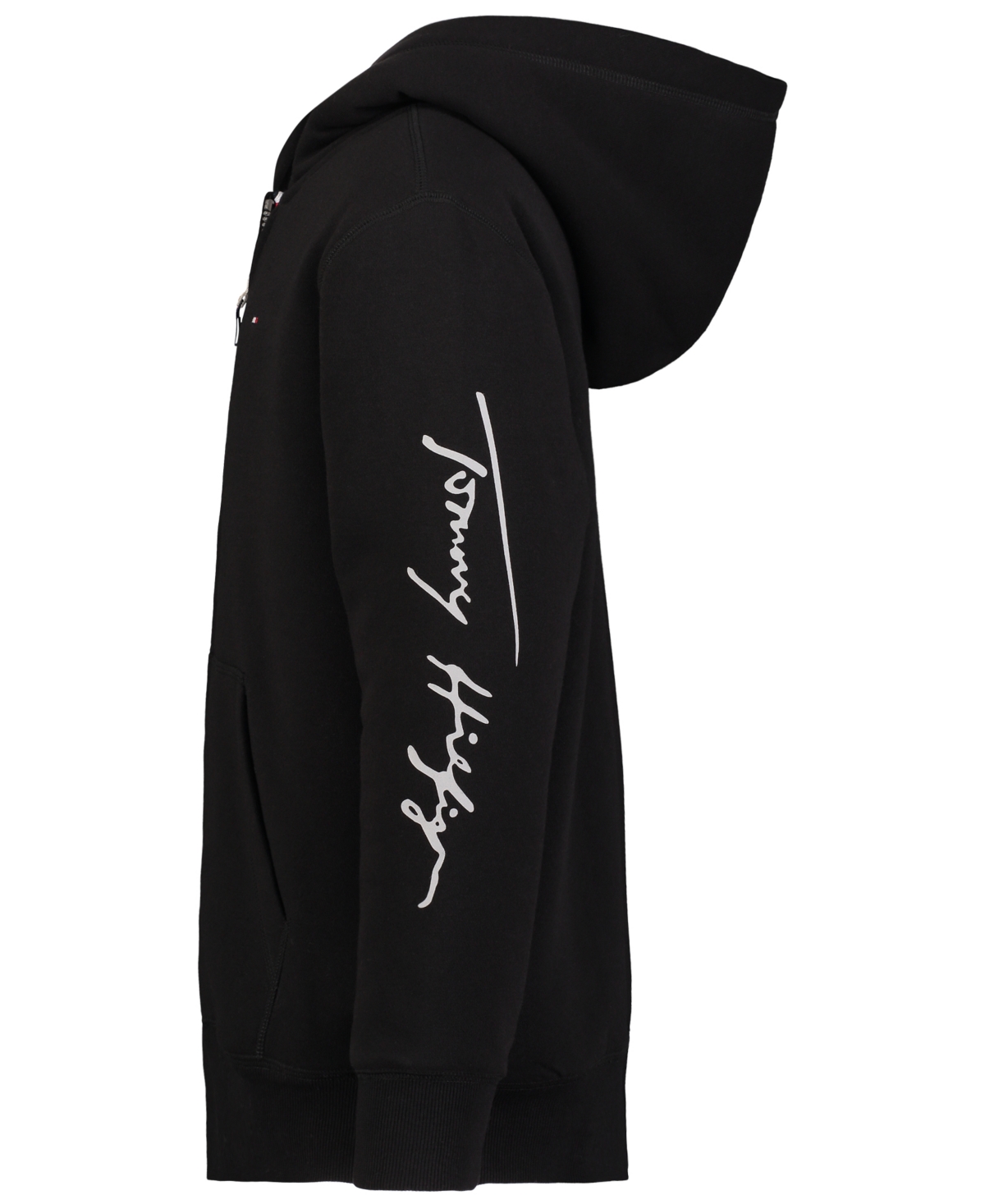 Tommy Hilfiger Toddler And Little Boys Tommy Script Zip Front Sherpa Hoodie In Black