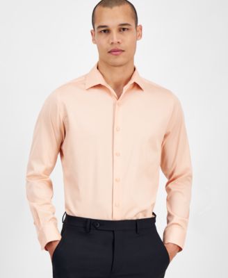 Bar III - Men's Spread-Collar Sateen Dress Shirt