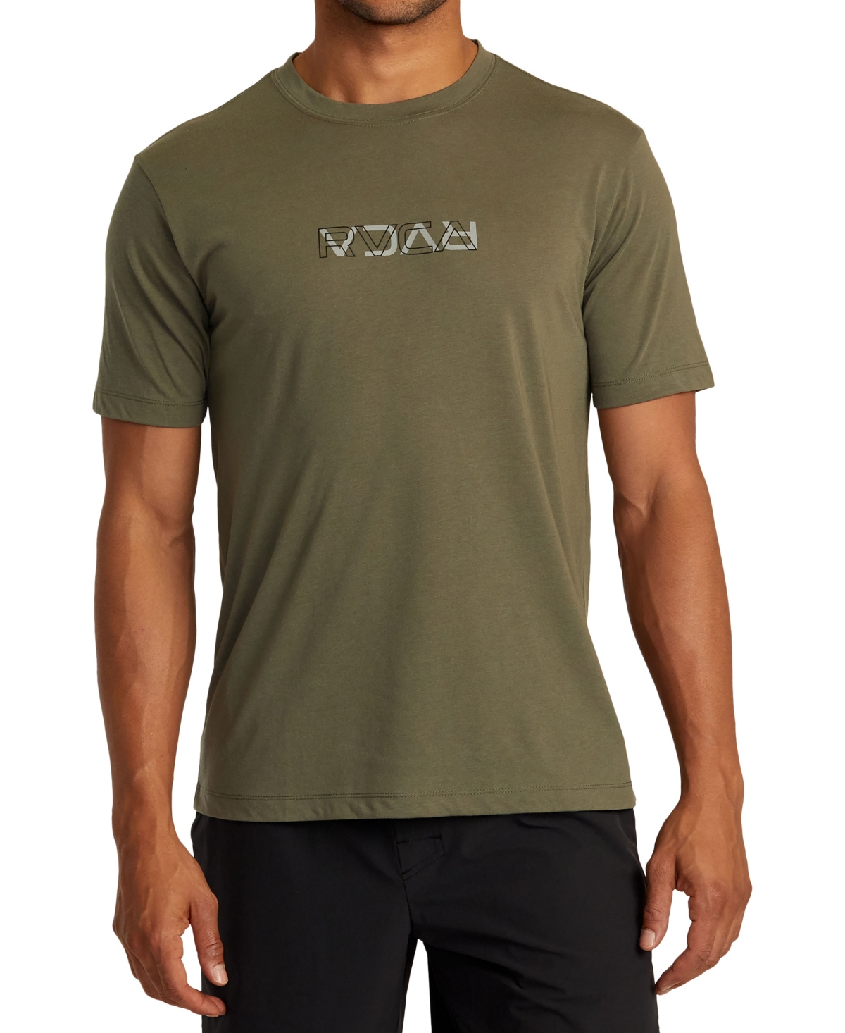 Men's Layer Flip Regular Fit T-Shirt - Blk-black