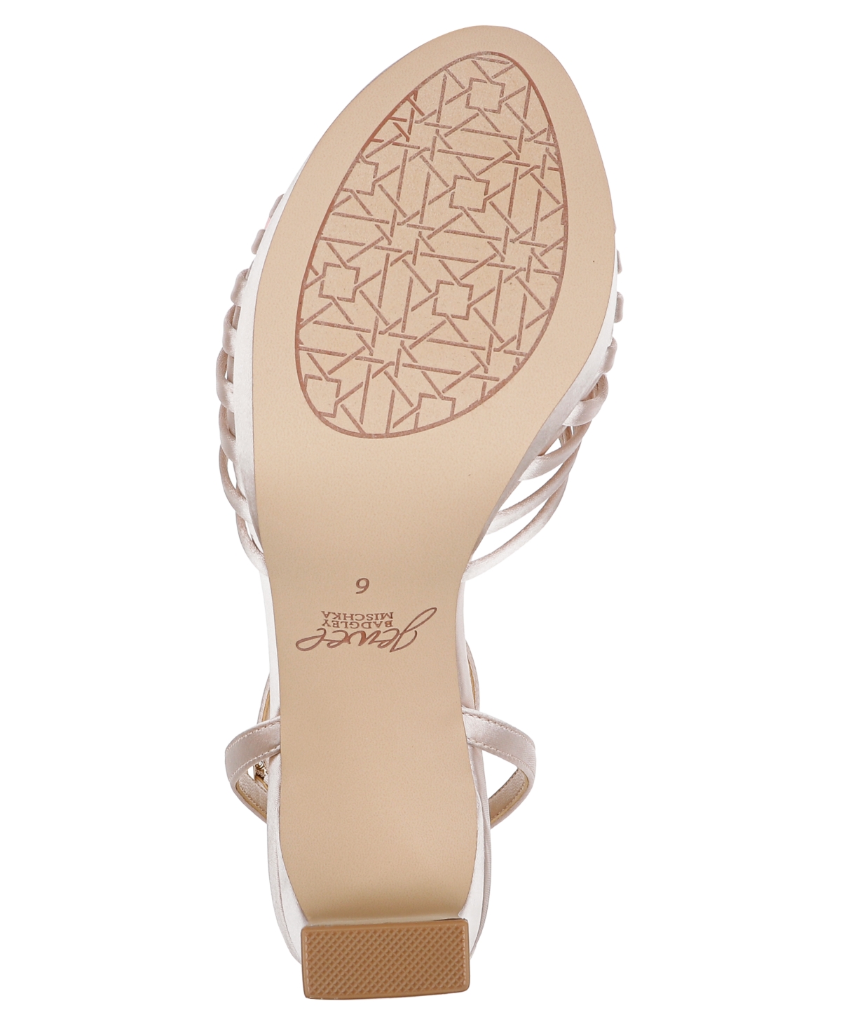 Jewel Badgley Mischka Women's Skylar Round Toe Platform Sandals In Champagne Satin