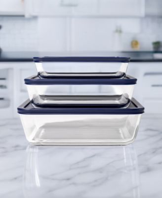 12-Piece Rectangular Nesting Food Storage and Meal Prep Container Set