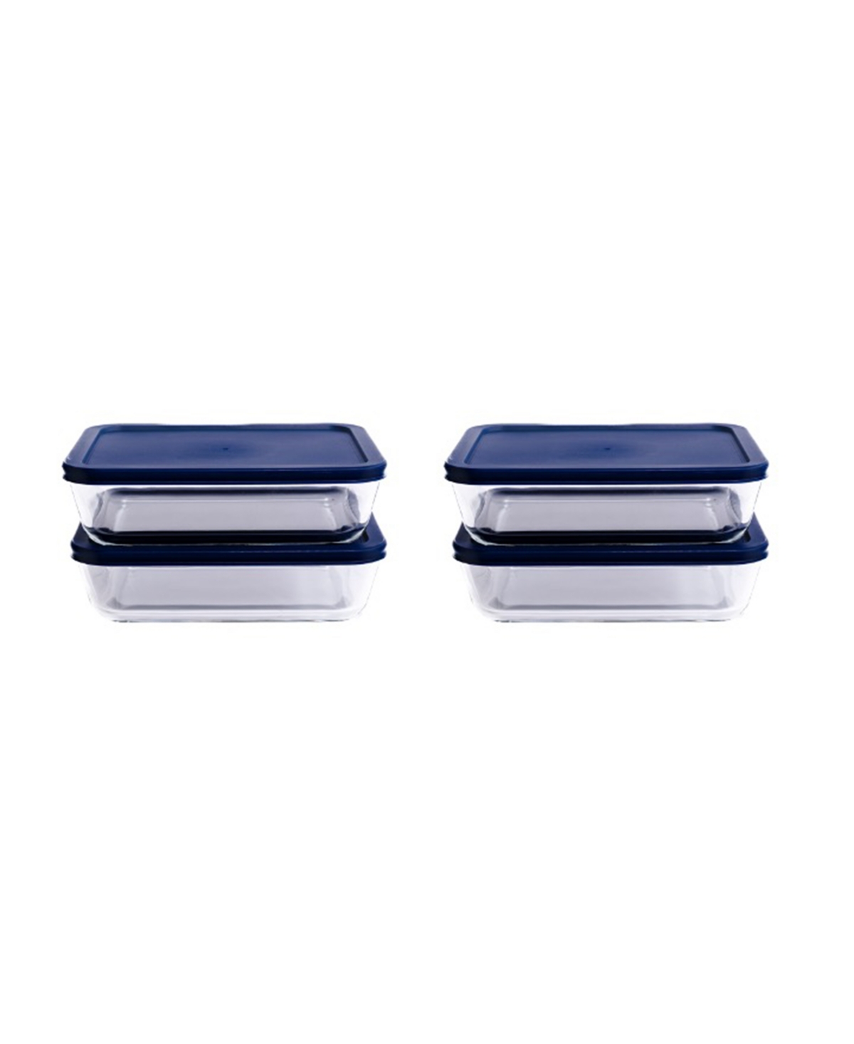 DURA LIVING 8-PIECE 6.5 CUP RECTANGULAR FOOD STORAGE AND MEAL PREP CONTAINER SET 