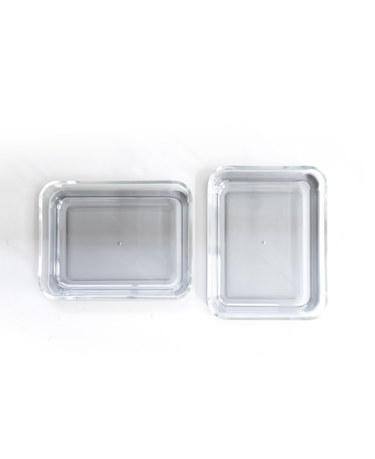 Dura Living 8-piece 6.5 Cup Rectangular Food Storage And Meal Prep Container Set In Gray