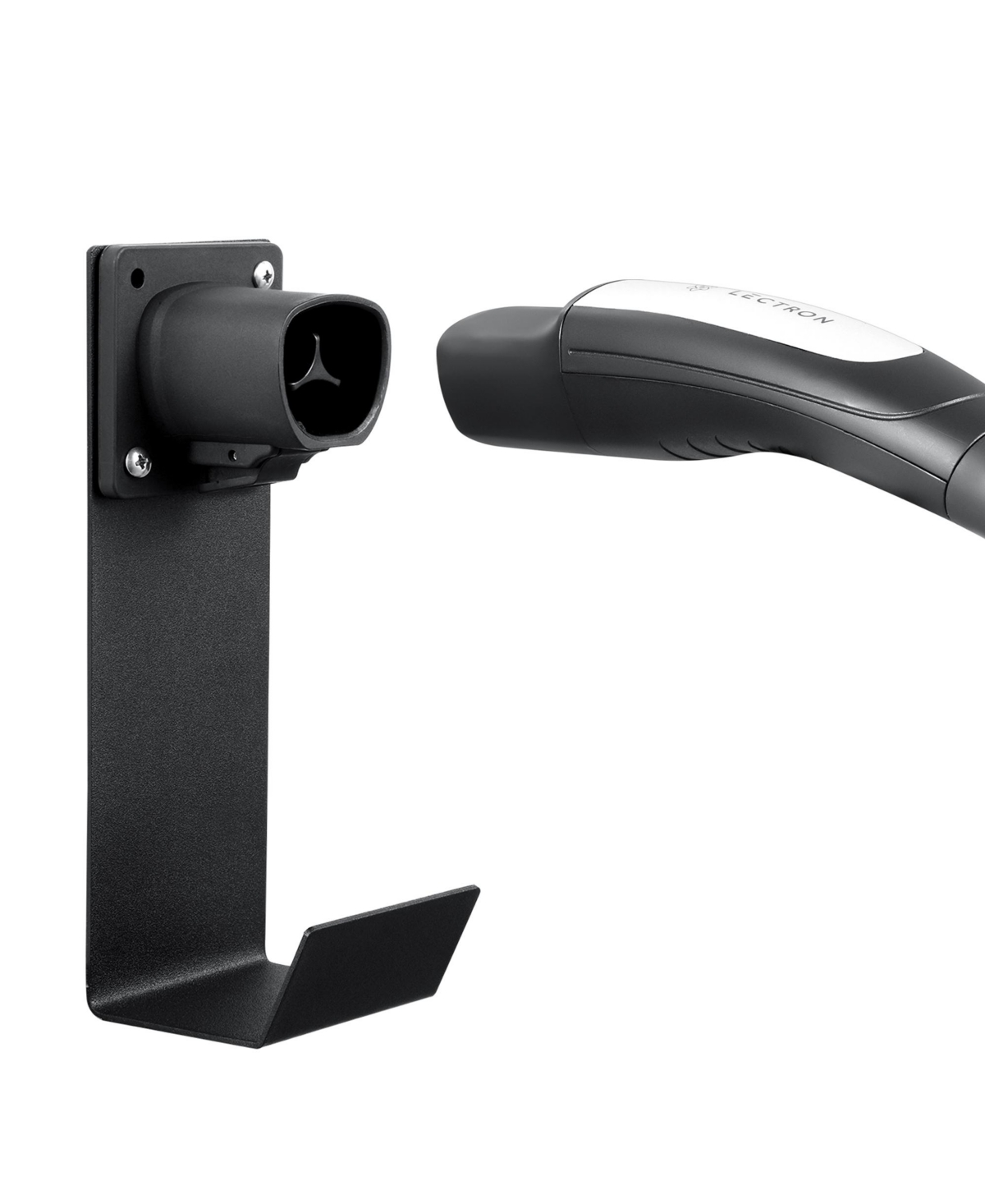 Lectron Tesla Nacs Electric Vehicle Charger Nozzle Holster Dock & J-Hook for Cable Management - Tesla Charger Cord Organizer Compatible with Mobile Co
