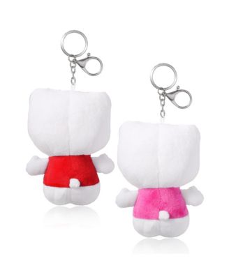 Sanrio Red and Pink Plush Keychain Travel Giftable Set