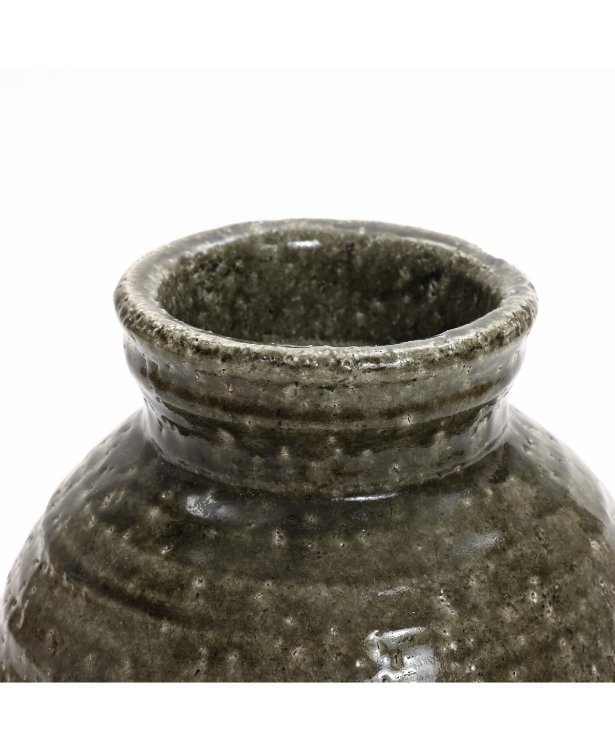 LuxenHome Rustic Brown Stoneware 18.5-Inch Tall Indoor and Outdoor Bud Vase - brown