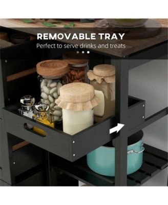 Kitchen Cart and Storage Cabinet for Space-Saving Organization and Convenient Kitchen Access
