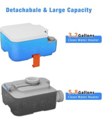 Portable Toilet 5.8 Gallon,RV Toilet with Carry Bag,Camping Toilet With Anti-Leak Handle Water Pump, for RV Travel, Boat and Trips
