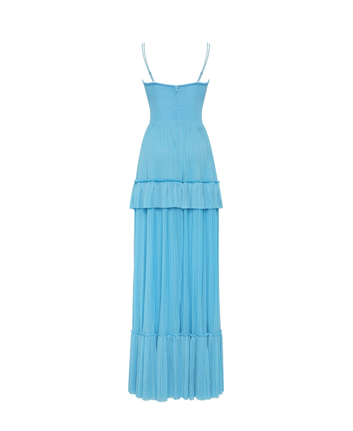 Milla Women's Sky- Spaghetti Strap Pleated Maxi Dress