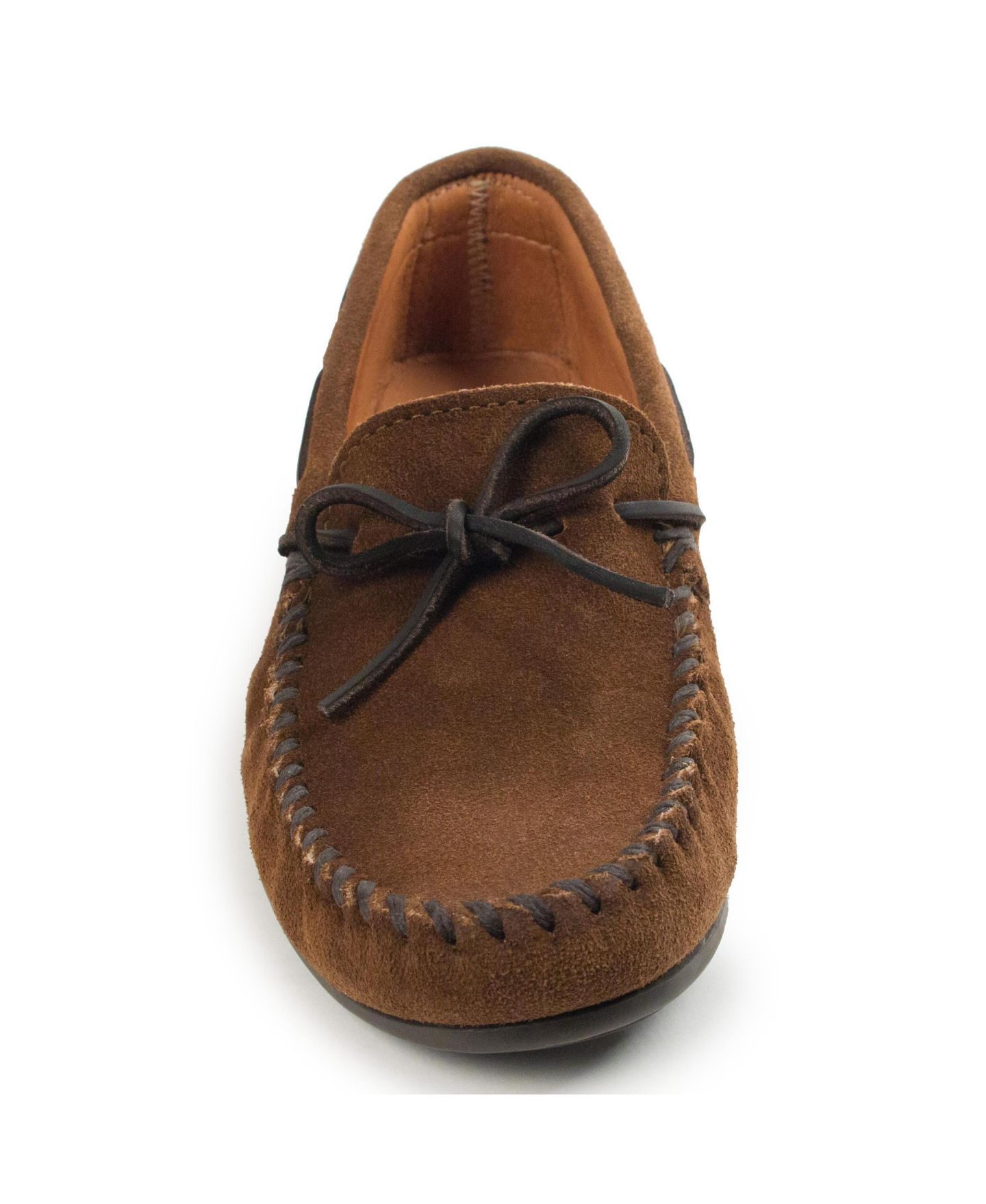 Мужские туфли Minnetonka Suede Classic Moc, цвет: Пыльный коричневый — фото 2
